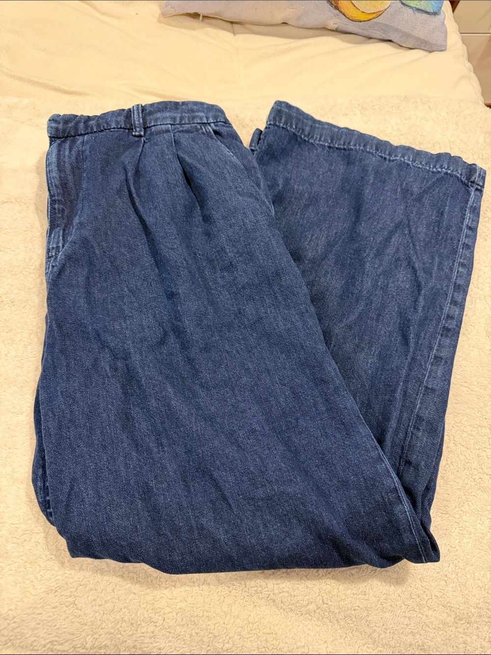 GAP Women’s Relaxed Denim Trouser Wide-Leg Jeans in Dark Blue Denim
